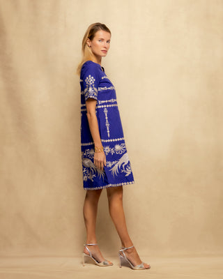 vestido corto azul electrico 6