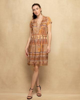 vestido marron corto 1