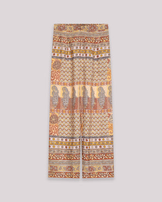 pantalon estampado marron 7