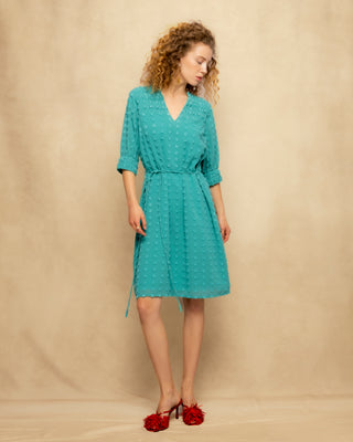 vestido lunares manga abullonada 4