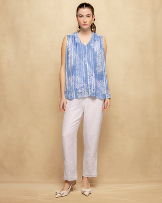 blusa azul satinada 6