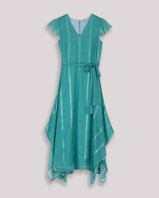 Vestido Largo Azul Turquesa Lena