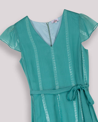 Vestido Largo Azul Turquesa Lena