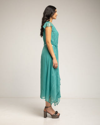 vestido largo azul turquesa 3