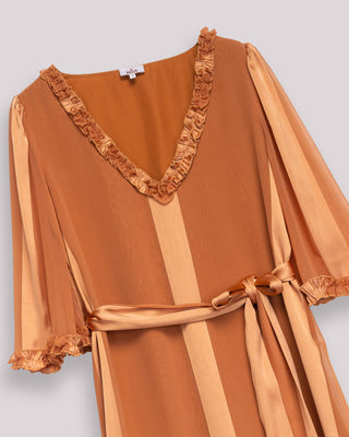 vestido midi naranja 9