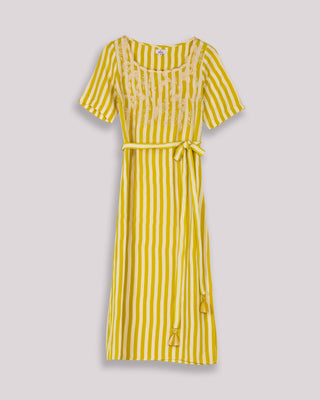 Vestido A Rayas Midi Oriana