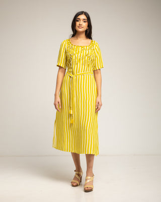 vestido a rayas corto 2