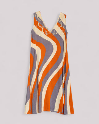 vestido estampado naranja 7