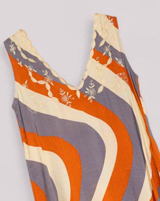 vestido estampado naranja 8