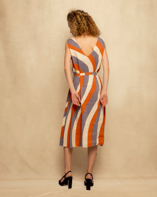 vestido estampado naranja 5