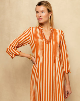 vestido naranja casual 2