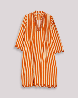 vestido naranja casual 8