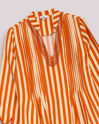 vestido naranja casual 9