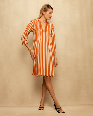 vestido naranja casual 4