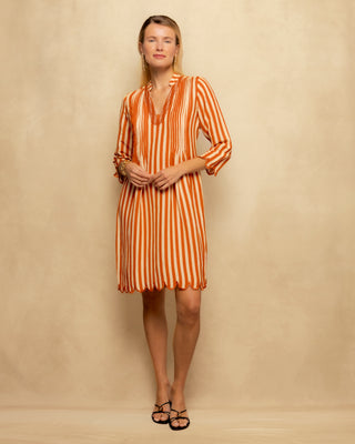 vestido naranja casual 1