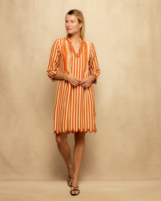 vestido naranja casual 5