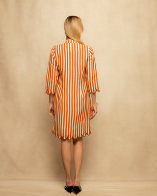 vestido naranja casual 7