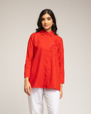 blusa roja de vestir 2