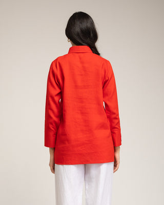 blusa roja de vestir 4