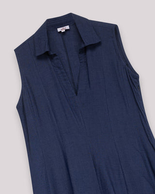 vestido azul marino midi 8