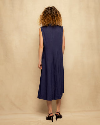 vestido azul marino midi 5