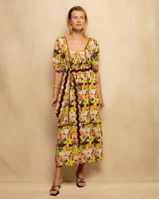 vestido largo manga abullonada 5