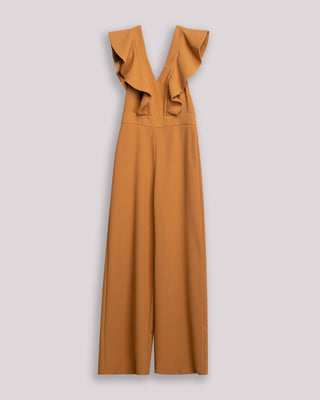 Mono de mujer elegante de corte recto