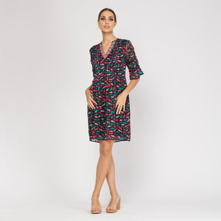 Vestido corto plisado