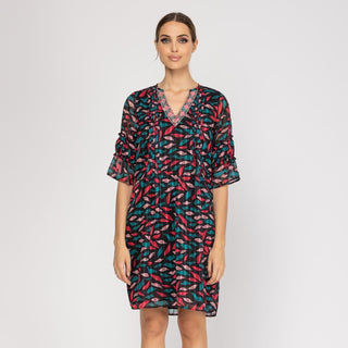 Vestido corto plisado