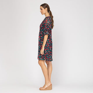 Vestido corto plisado
