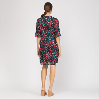 Vestido corto plisado