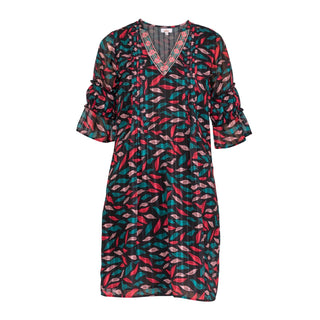 Vestido corto plisado