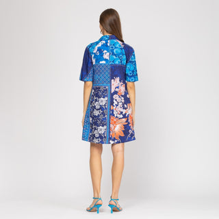 Vestido corto plisado