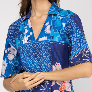 Vestido corto plisado