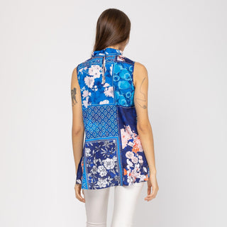 Blusa estampada manga sisa