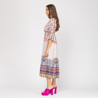 Vestido de camisa larga con cuello