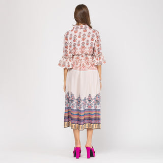 Vestido de camisa larga con cuello