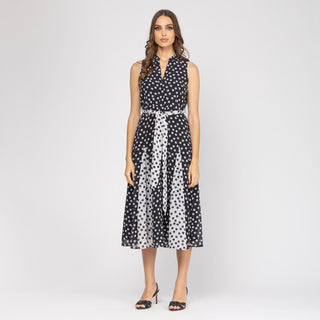 Vestido de camisa midi sin mangas