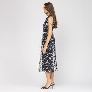 Vestido de camisa midi sin mangas