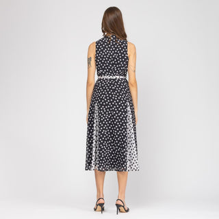 Vestido de camisa midi sin mangas