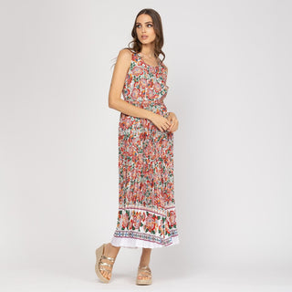 Vestido plisado sin mangas