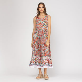 Vestido plisado sin mangas