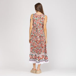 Vestido plisado sin mangas