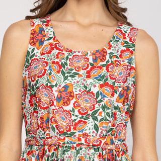Vestido plisado sin mangas