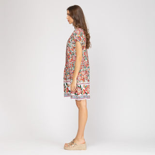Vestido corto con plisado