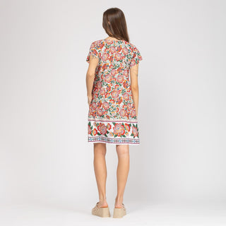 Vestido corto con plisado