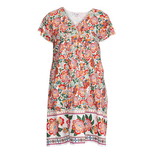 Vestido corto con plisado