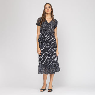 Vestido midi con cintura elástica