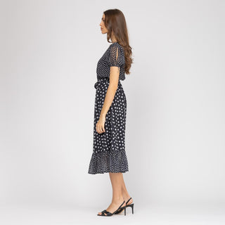 Vestido midi con cintura elástica