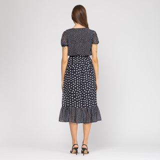 Vestido midi con cintura elástica